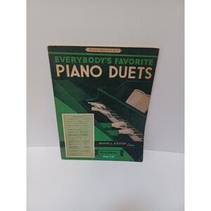 Vintage 1934 Everybody's Favorite Piano Duets Series 7 paperback Book Maxwell
